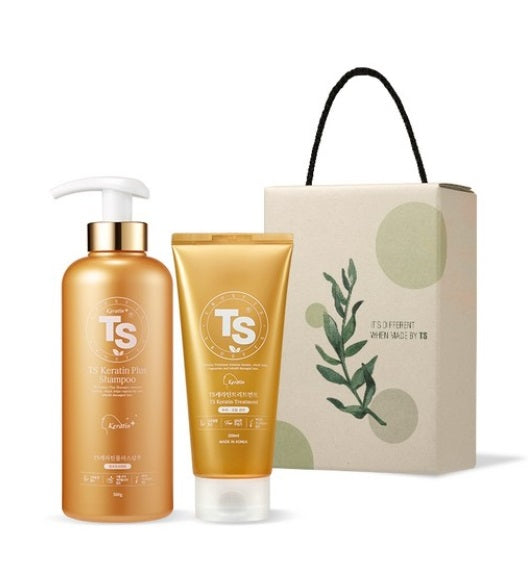 [TS] Keratin Plus Hair Loss Shampoo 500g + Treatment 200ml Gift Set-Holiholic