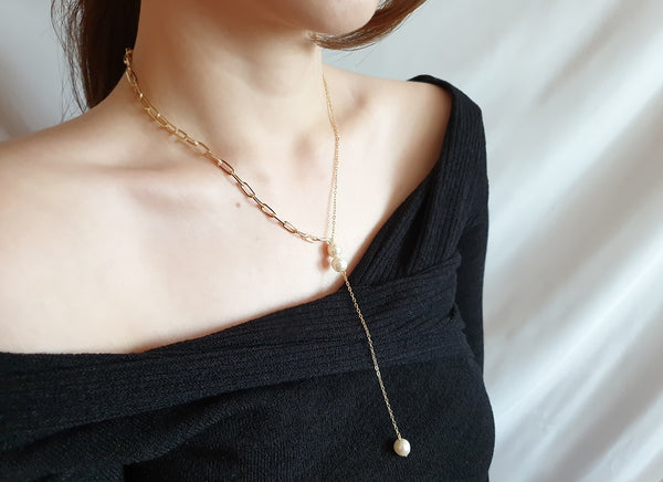 Unique Y Drop Necklace-holiholic.com