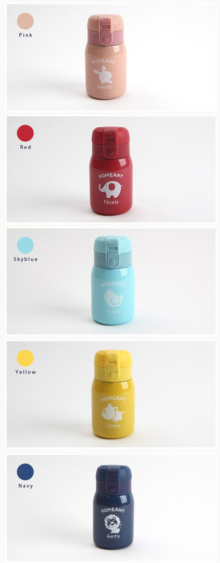 HOMEANY Vacuum Insulated Water Bottle 200ml-holiholic.com