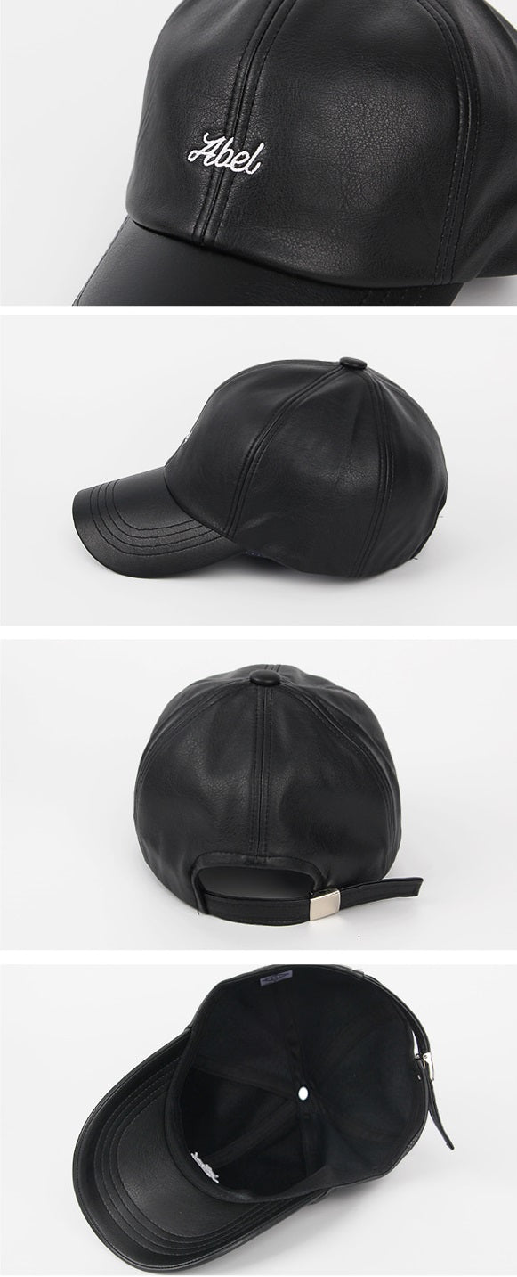 Abel Leather Ball Cap-holiholic.com