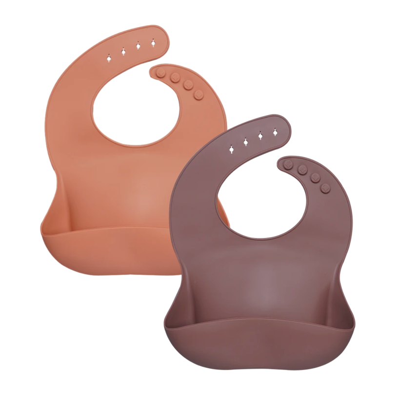 Ginbear Baby Bowls with Suction First Stage Silicone Bibs Baby Feedi