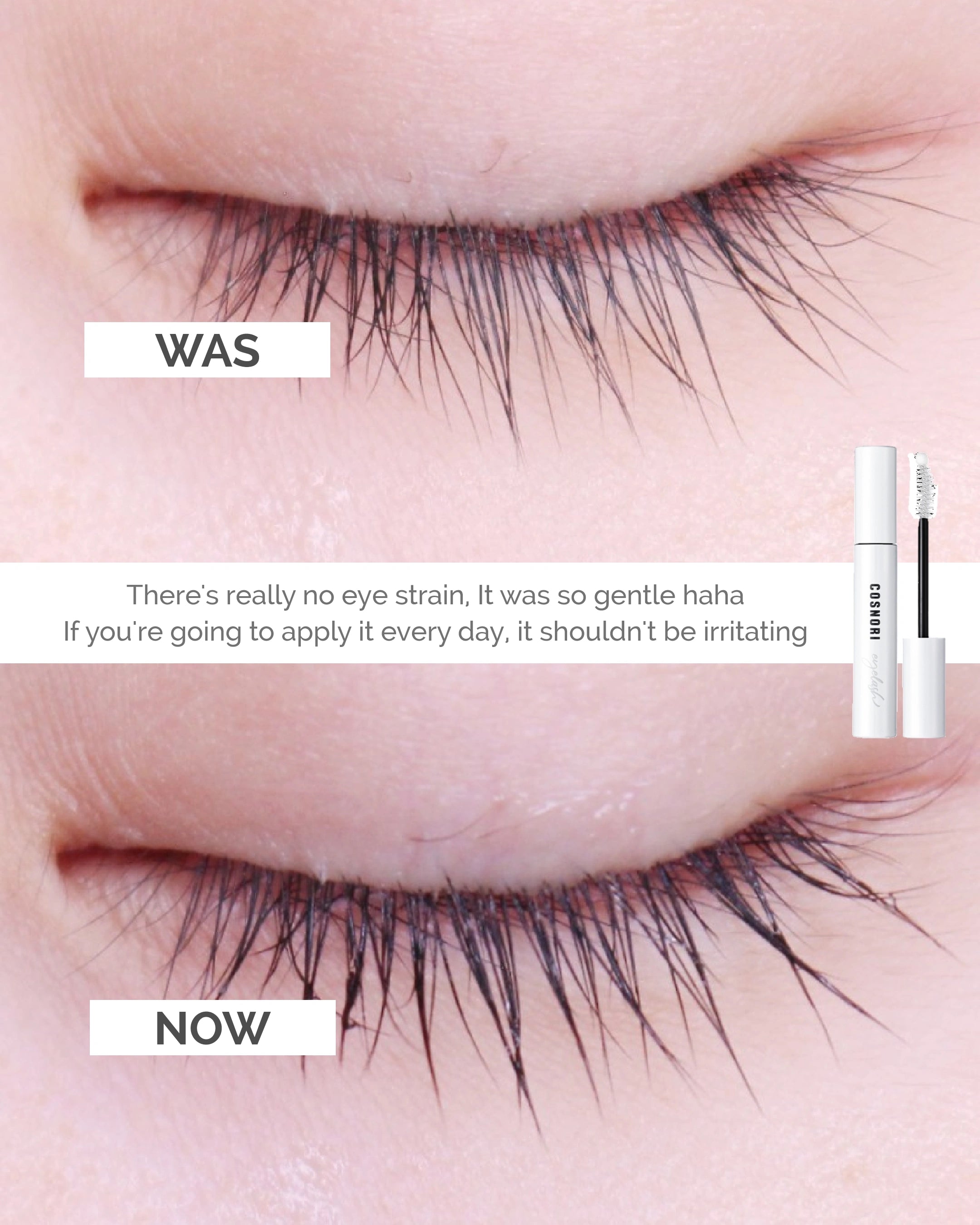 Before After of Cosnori Eye Lashes