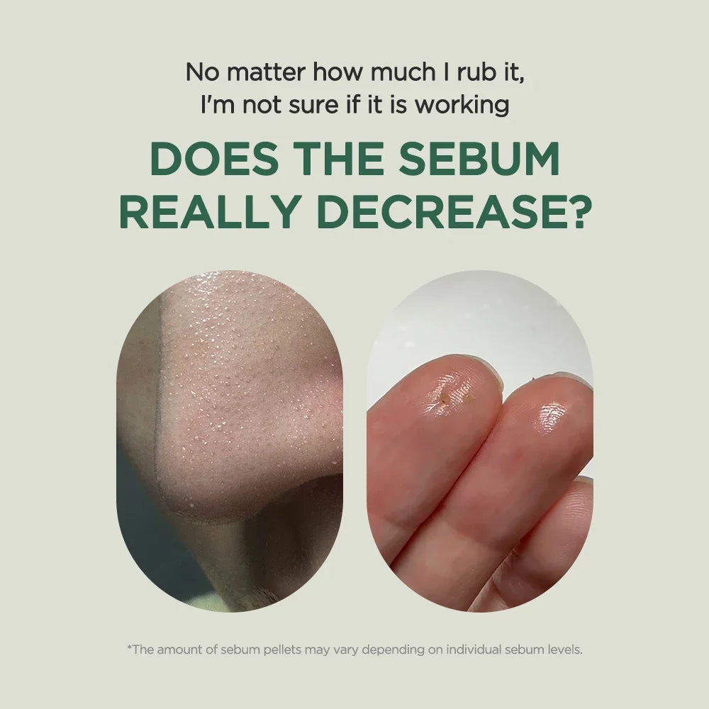 Text describing the benefits of Anua Heartleaf Cleansing Oil on a light green background