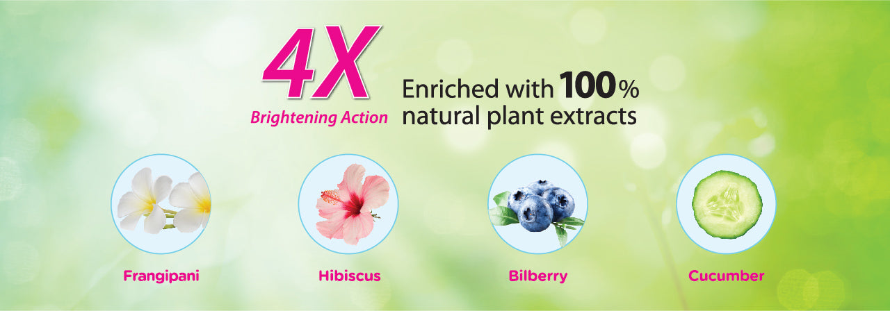 4X Enriched with 100% natural plants extracts 