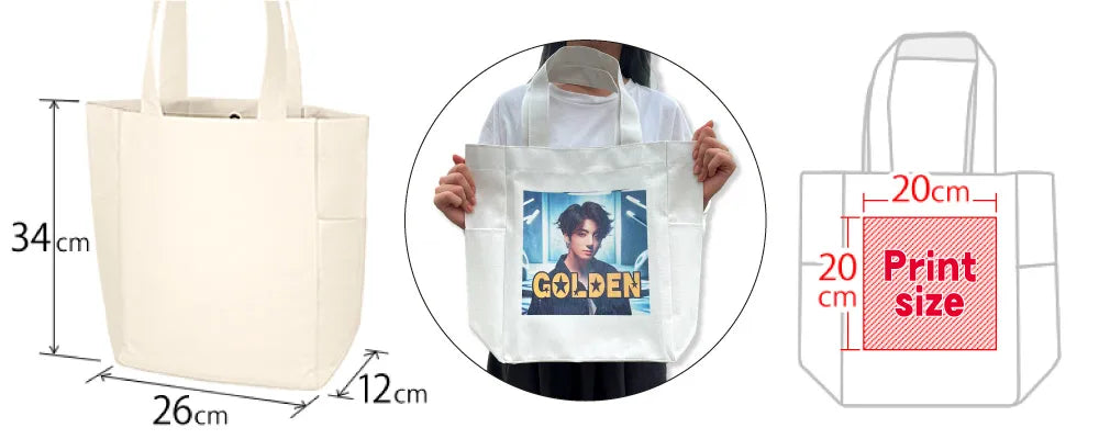 Tote bag size