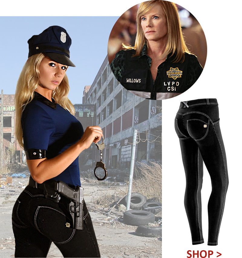 Freddy Pants Halloween Costume Party Woman Police Cop CSI