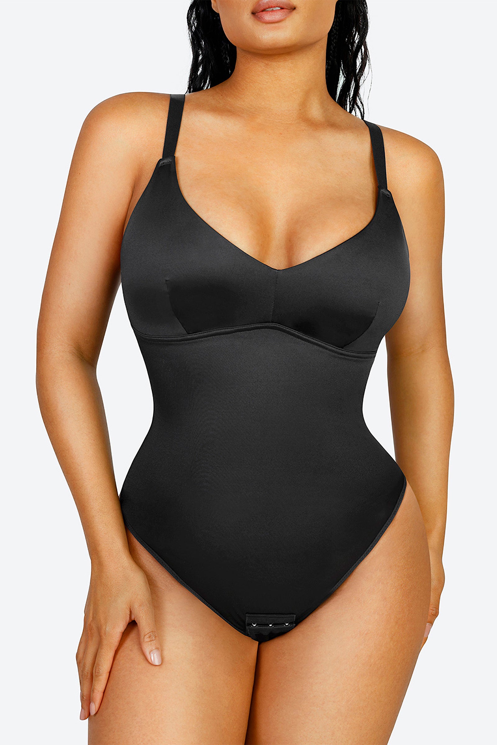 High Neck Thong Bodysuit - Shapewear - Black - LIVIFY