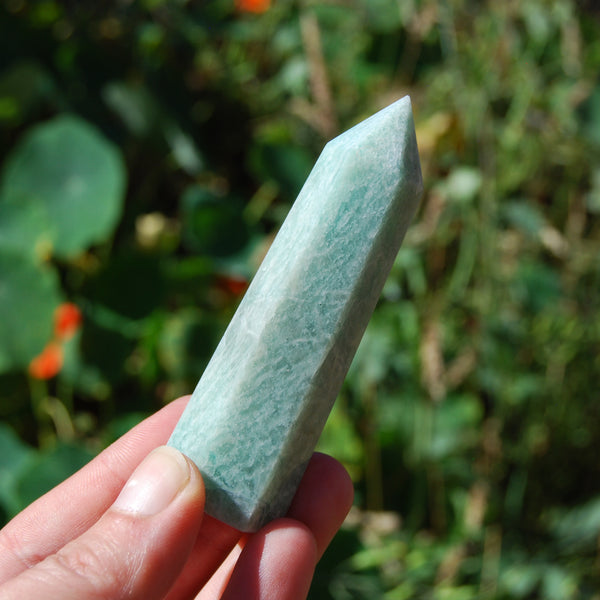 3 25 69g Iridescent Amazonite Crystal Tower Madagascar Caspar Curiosities