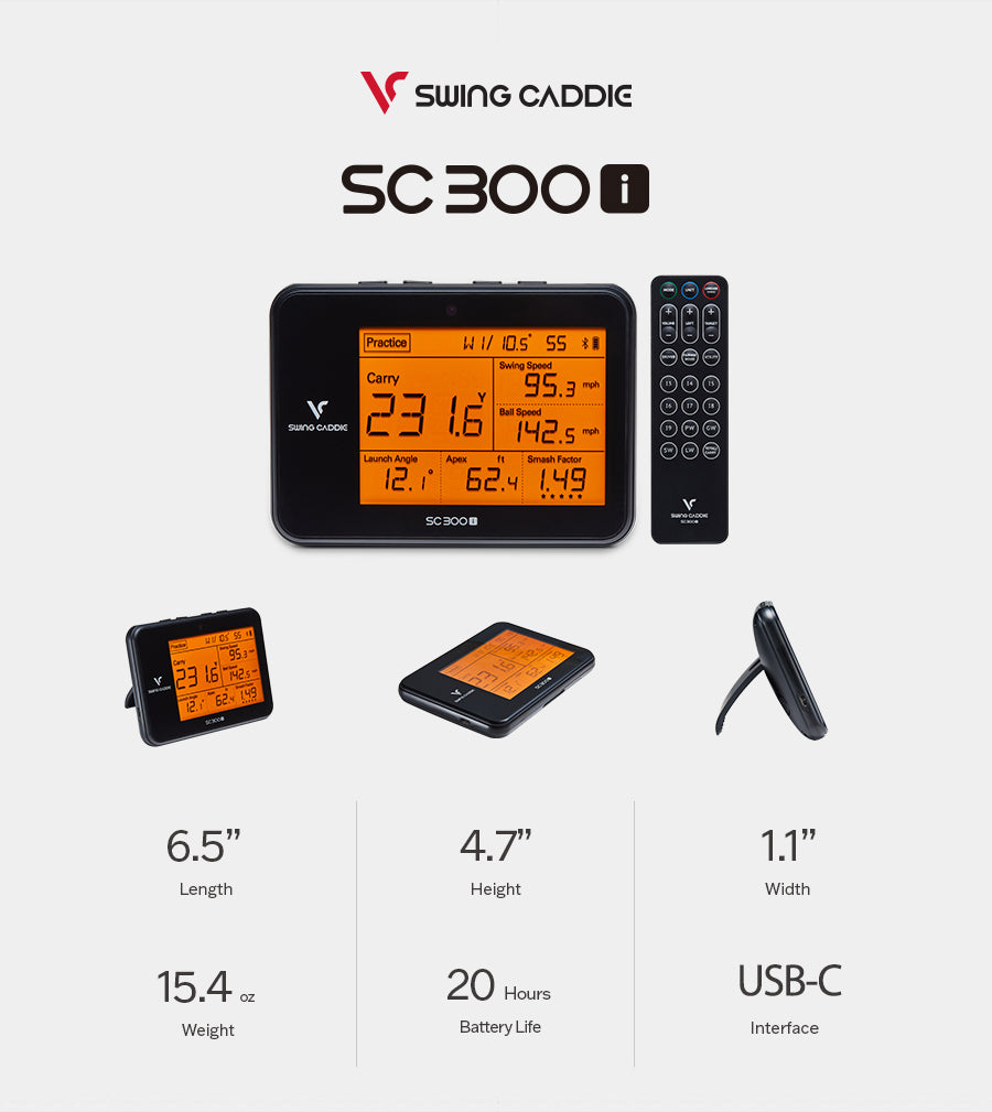 SC300i SWING CADDIE VOICE PORTABLE LAUNCH MONITOR – Golf Shafts