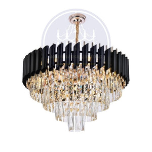 modern nordic black led chandelier