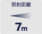 照射距離7m