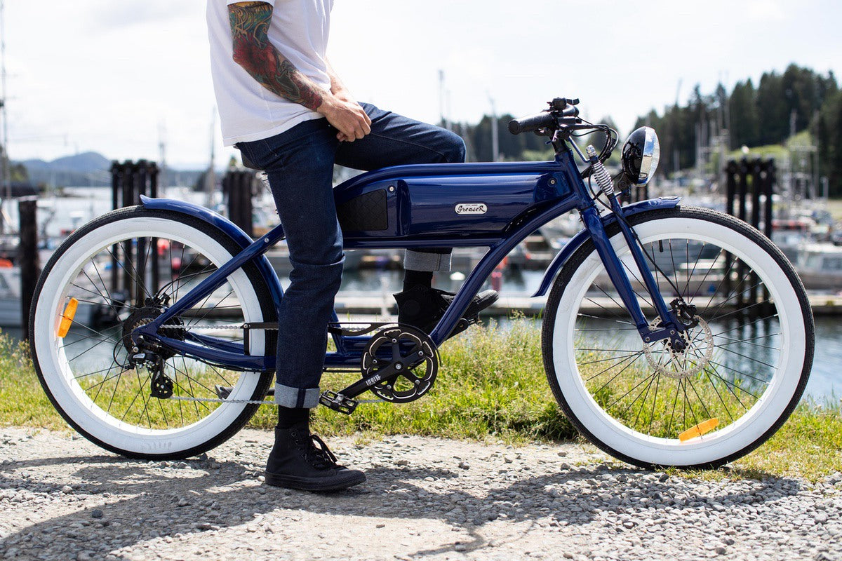 Michael Blast Greaser Springer eBike with motor visible on rear wheel