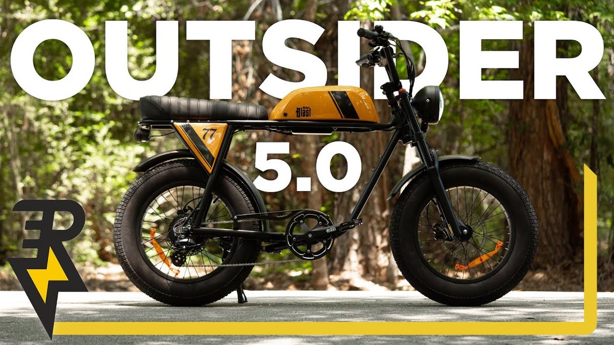 Outsider 5.0 dual battery eBike with batteries integrated into frame design