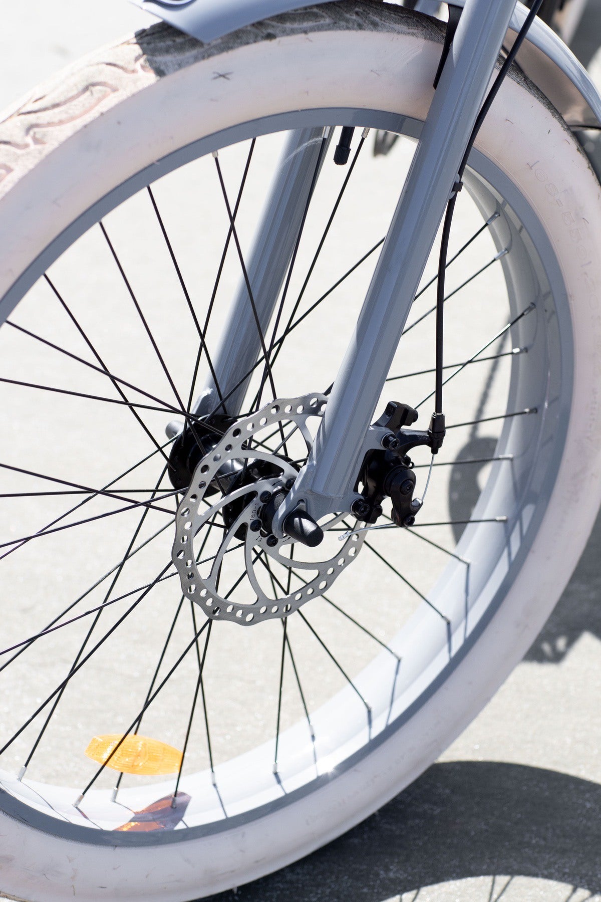 Michael Blast Vacay eBike in need of tire cleaning after being ridden on beach