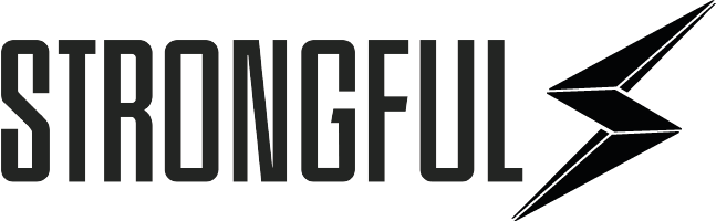 strongful logo with strongful brand name