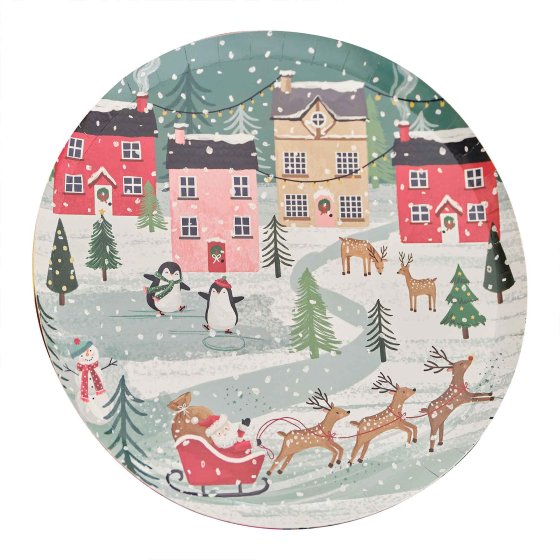 large christmas paper plates