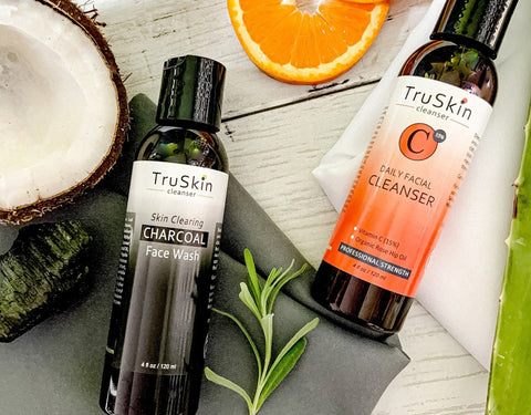 TruSkin Charcoal Face Wash and Vitamin C Cleansers