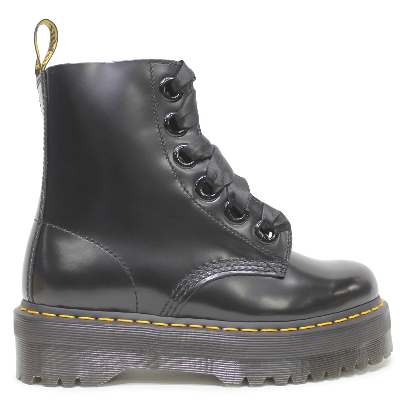 Dr. Martens Holly Full Grain Smooth Leather Women's Platform Shoes