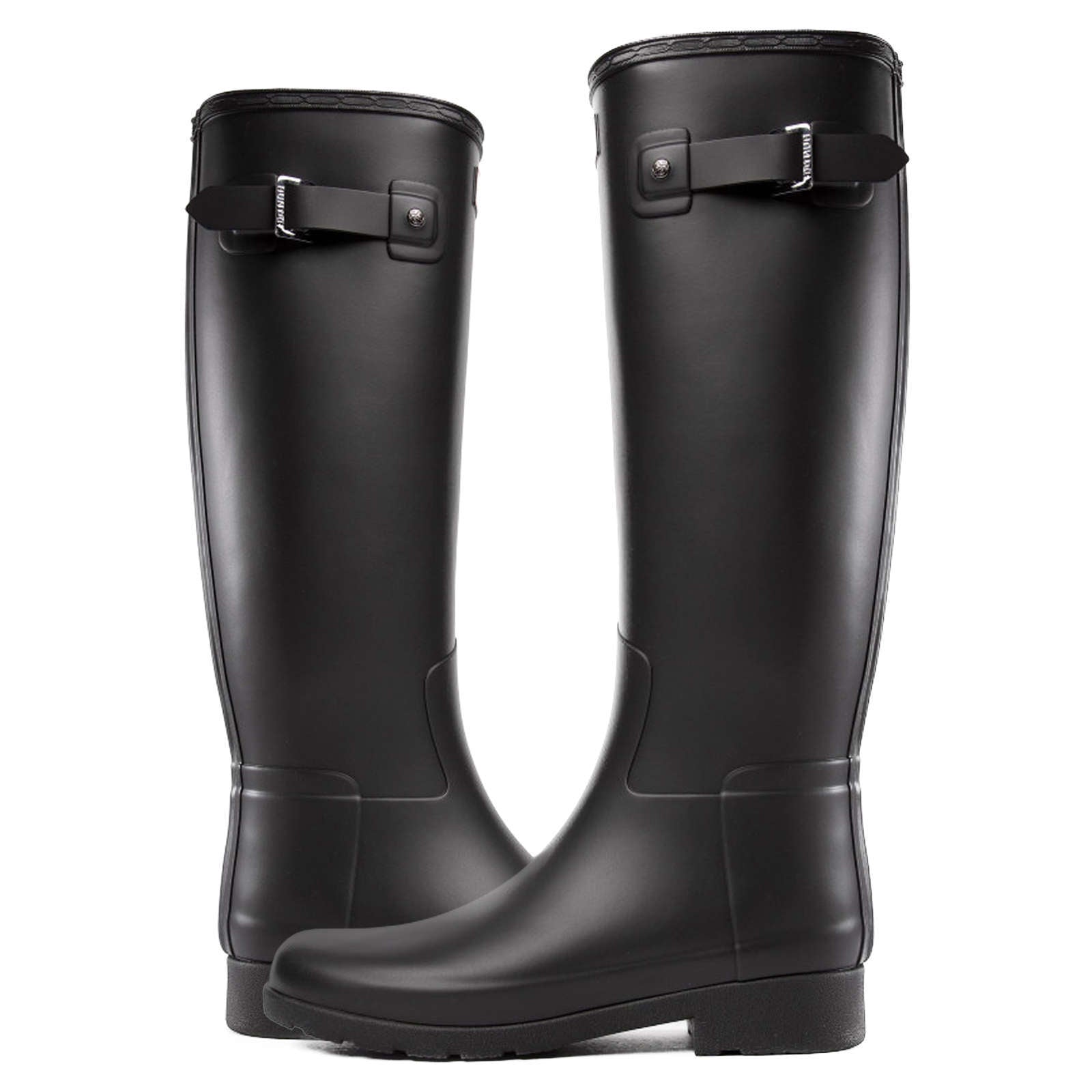 Hunter Refined Adjustable Tall Gloss Rubber Womens Boots