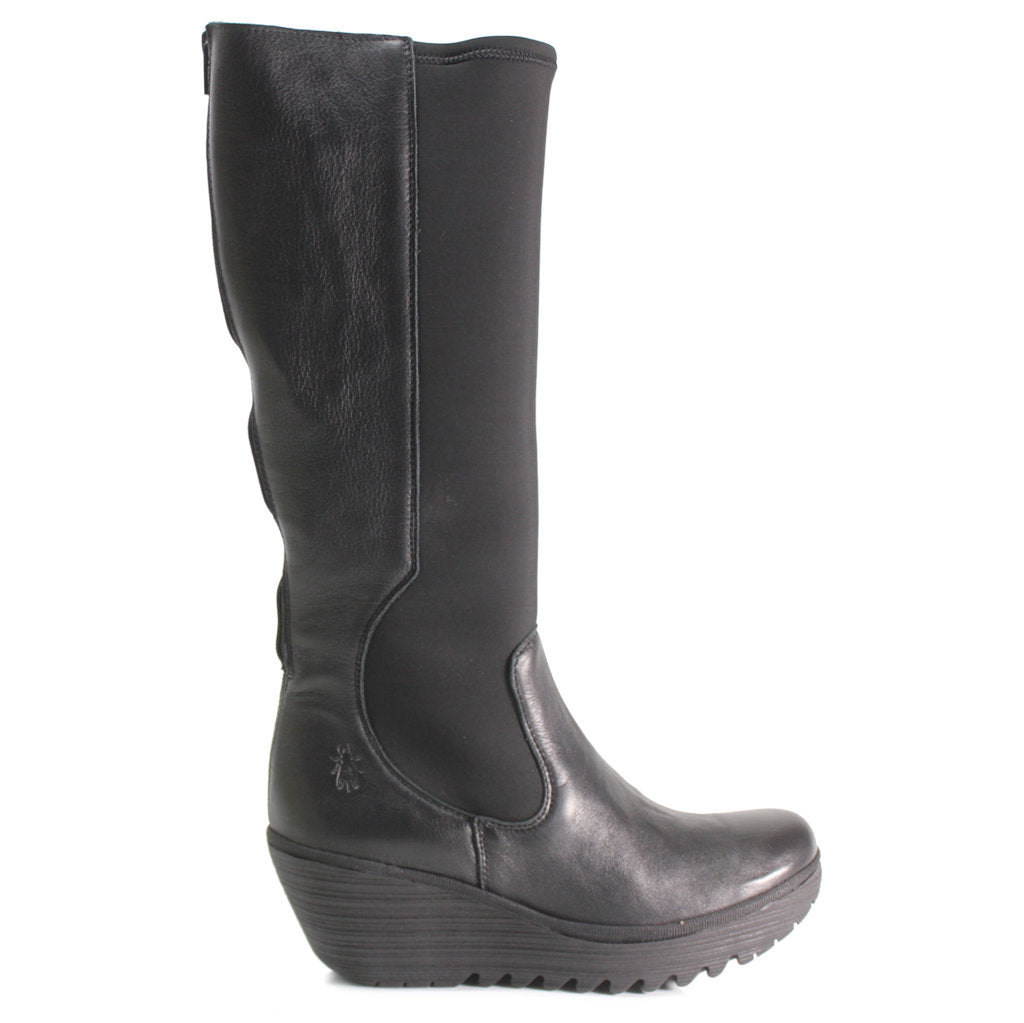 Calf length shop wedge boots