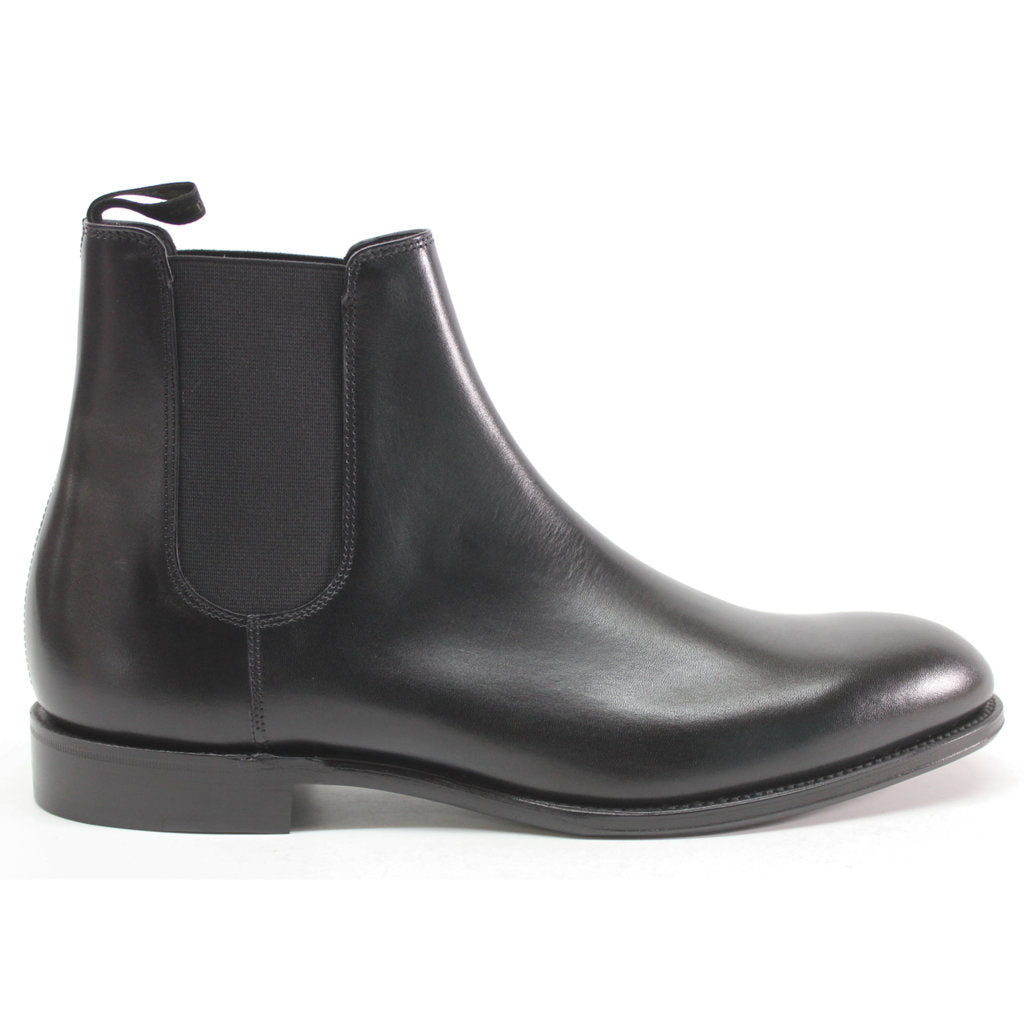 Mens black leather slip clearance on boots