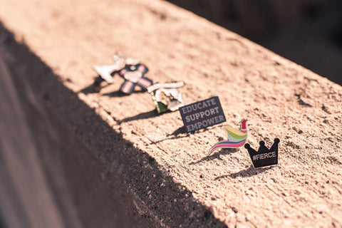 Pins with Purpose program provides custom enamel pins for organizations for fundraising efforts and visibility.