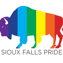 Sioux Falls Pride Rainbow Buffalo Logo