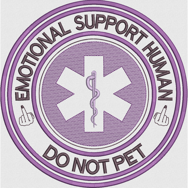 Emotional Support HUMAN Do Not Pet Funny Morale Patch