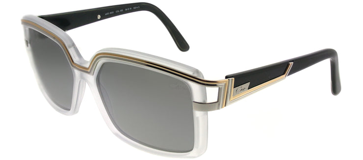 Cazal Cazal 8033 002SG Fashion Plastic Clear Sunglasses with Silver Mirror Lens