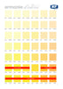 Yellow Colour Chart for Naturae and Inspira Wellness Paint