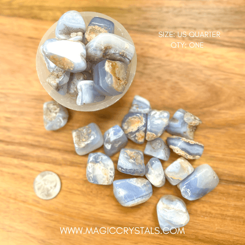 Blue Lace Agate Tumbled Stone-TUMBLED STONE-MagicCrystals