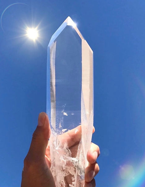 Curación para principiantes de cristal mágico de cuarzo transparente