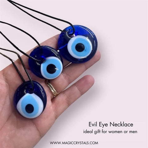 Eye Necklace Sun Pendant Turkish Blue Eye Protection Lucky Necklaces Jewelry Gifts for Men Women  - MagicCrystals