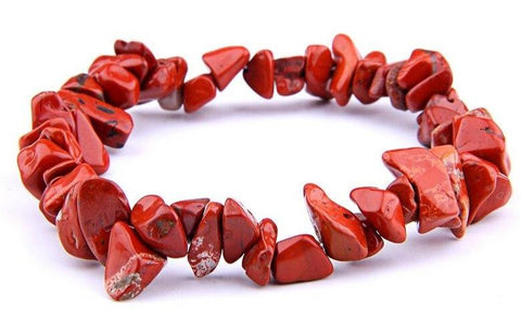 Red jasper chip bracelet - magic crystals