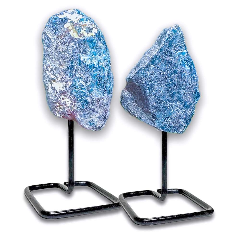 Shop at Magic Crystals for One Rough Blue Apatite Metal Stand, Blue Apatite on Stand, Point on Stand Pin, Blue Apatite Stone, Rough Blue Apatite, Raw Blue Apatite. Shop for handmade Apatite Jewelry and pieces at Magic Crystals. FREE SHIPPING available. Christmas gift, birthday present.