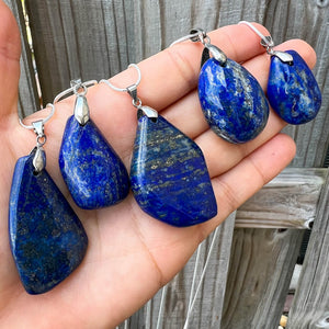 Check out our Lapis Lazuli Stone Necklace - Lapis Lazuli Jewelry from Afghanistan for the very best in unique, handmade pieces from Magic Crystals. Lapis Lazuli free-form necklace, Throat & Third Eye Chakra healing Lapis Lazuli pendant, Healing Crystal Lapis Lazuli Jewelry, Natural stones necklace, Crystal Necklace. 