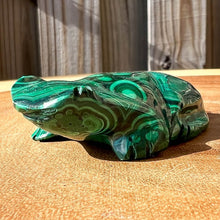 Load image into Gallery viewer, Genuine Malachite. Shop at Magic Crystals for Small Genuine Malachite Frog #C - Natural Malachite Frog Carving from Congo. Malachite Animal, Gifts for Her, Gifts for Him, Crystal Gemstones, Home Decor. FREE SHIPPING AVAILABLE. Hand Carved Malachite Stone Frog, Home Decor, Crystal Healing, Mineral Specimen #1.

