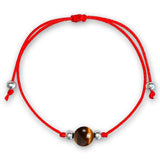 pulsera ojo de tigre hilo rojo del destino, pulsera hilo rojo