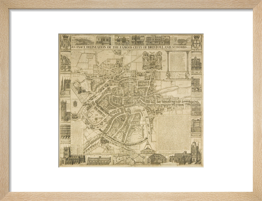 Millerd's Bristol Map, 1673: An Exact Delineation of the Famous Citty of Bristoll and Suburbs