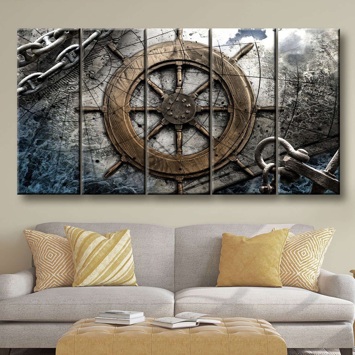 Vintage Nautical Collage V2 - Amazing Canvas Print