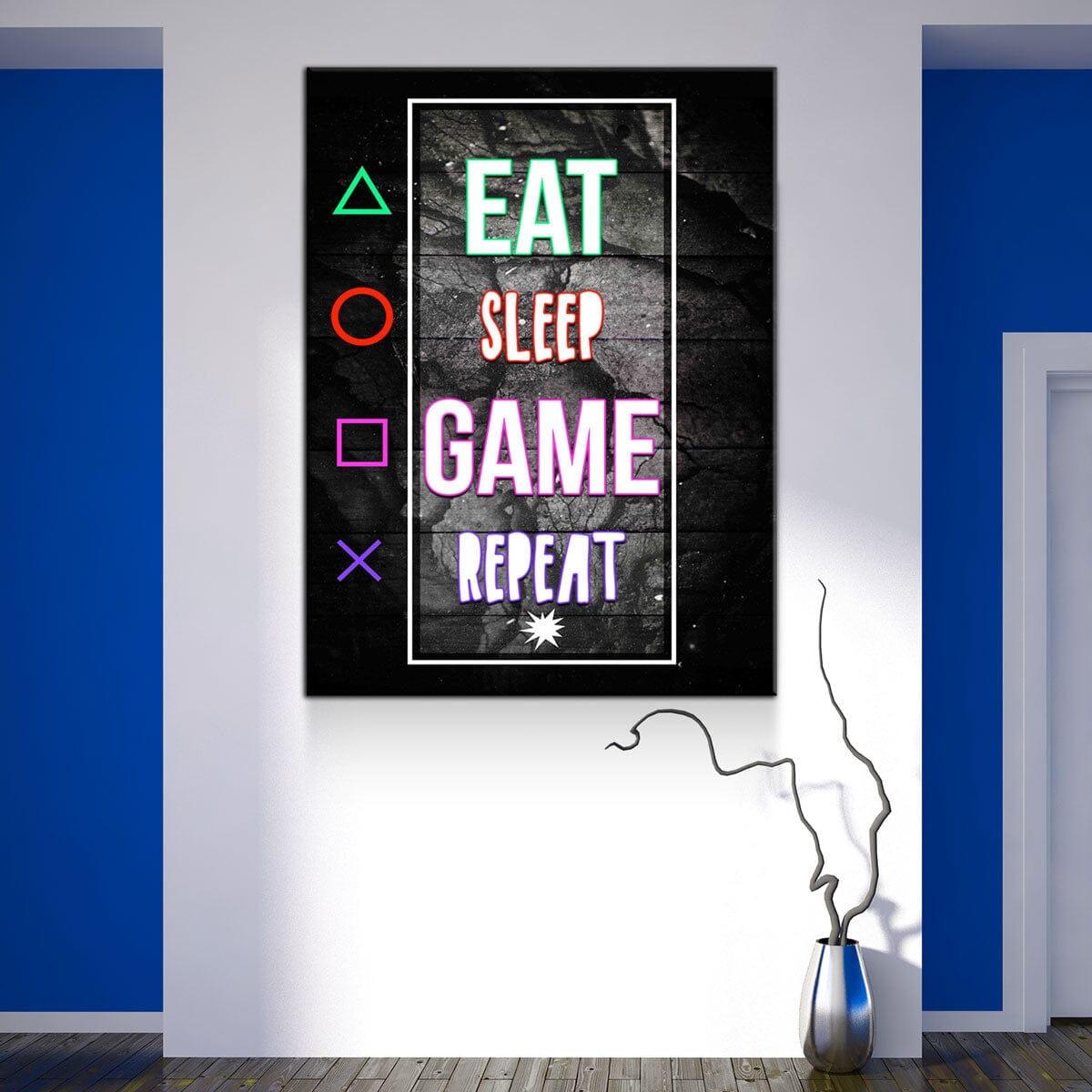 Art Poster Eat Sleep Game Repeat