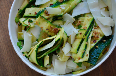 Flat Zucchini Noodles with Parm