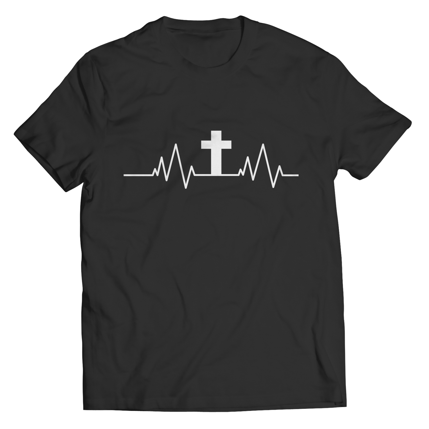 Christian Heartbeat Cross T-Shirt– WODFitters