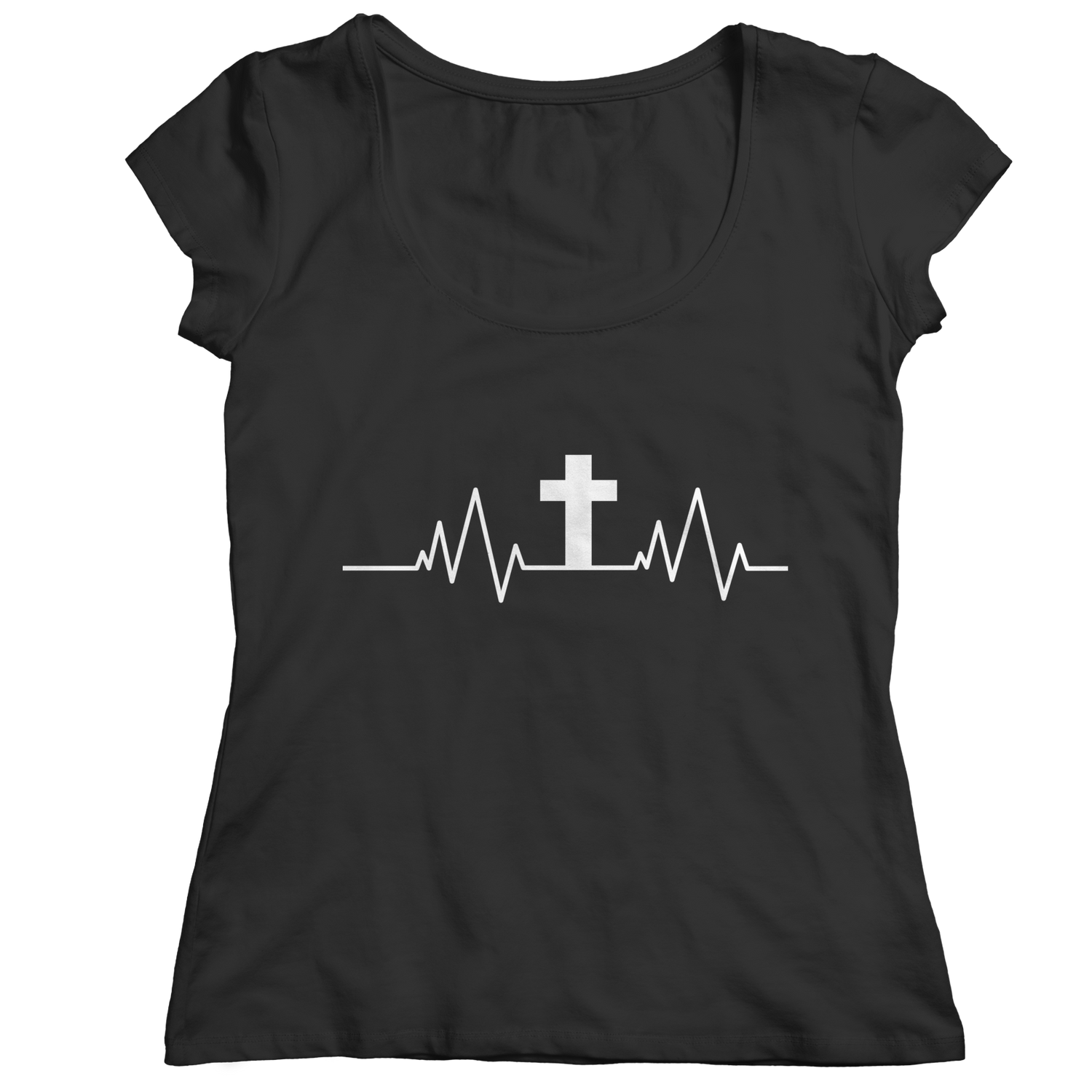 Christian Heartbeat Cross T-Shirt– WODFitters