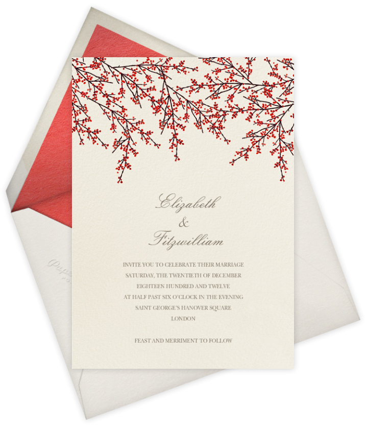 Cranberry Wedding Invitation