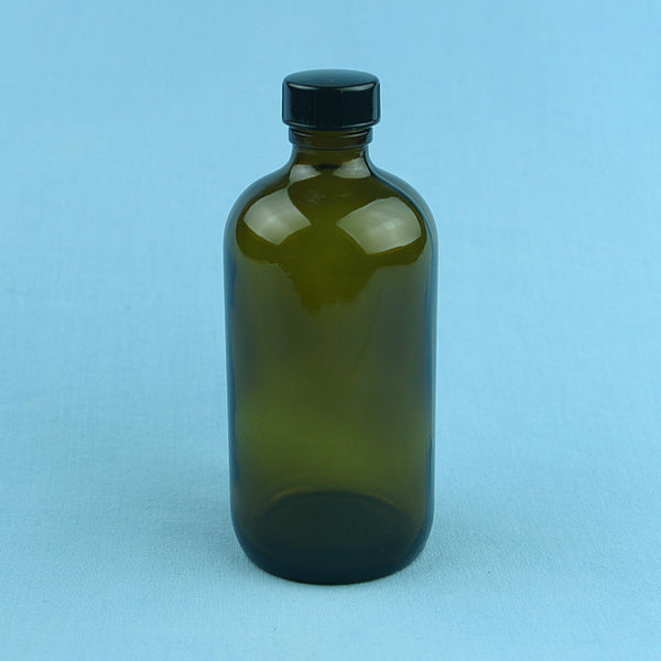 16 Oz (480 mL) Amber Glass Bottles, Caps Included