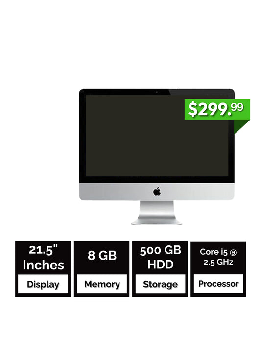 Apple iMac 21.5-inch 3rd Gen Quad Core i5-3330S 2.7GHz 8GB 1TB