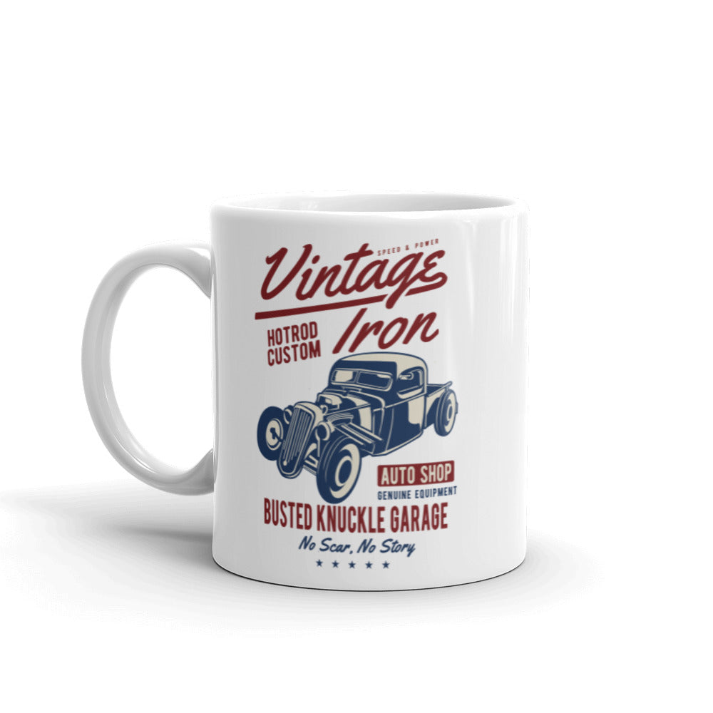 Busted Knuckle Garage Old Car Repair Coffee Mug - Busted Knuckle