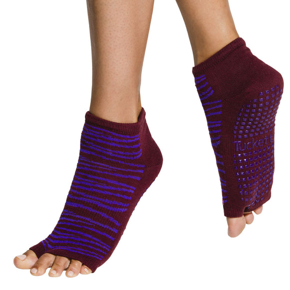 Women's Flow Grip Socks - Pilates l Yoga l Barre - Black & Sheer