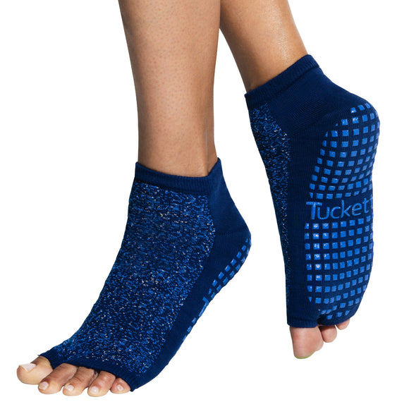 Pilates/Yoga Grip Socks - EACH TOE — COZY - Cotton Knee High Pilates Socks